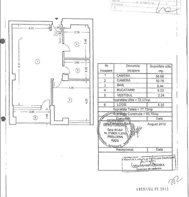 2 CAMERE | 68 MP| HERASTRAU | posibilitate LOC DE PARCARE  subteran - Schiță 8