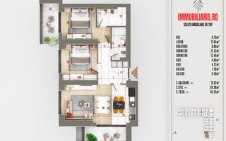 Cartier Noul Titan, Transport STB, Finisaje la Alegere, Comision 0% - Schiță 2