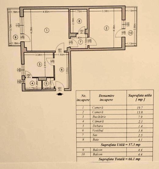 Investiție de Top | 2 Camere 66 mp Vitan Mall – Etaj 1 | Bloc 1990 | Centrală - Poză 2
