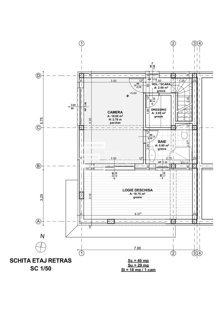 Casă modernă | 4 camere | 3 băi | Terasă 18,75 mp | Selimbar – Str. Triajului - Schiță 8