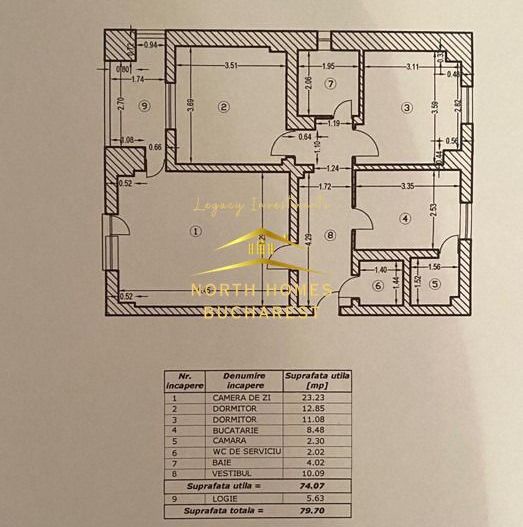 Apartament de vanzare -3 camere Barbu Vacarescu - Poză 16