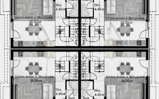 CASE TIP DUPLEX, 6 CAMERE, TOATE UTILITATILE, CENTRALA, COMISION 0% - Schiță 7