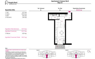Apartament cu 1 camera Tip B, etaj 1 - 6 - Poză 2