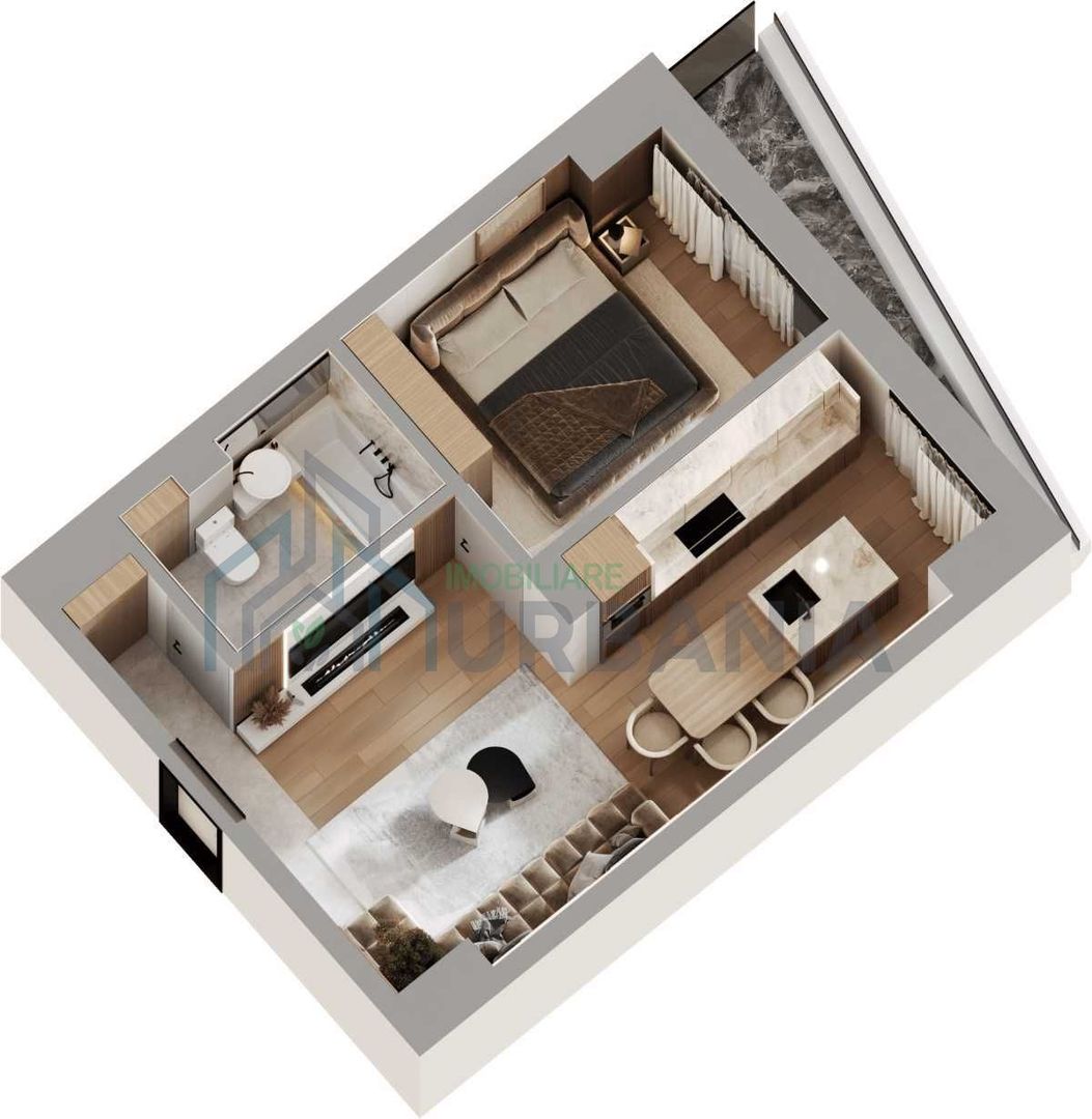 Apartament 2 camere Concept Life – Dacia, lângă Lidl – 61.500 € - Poză 3