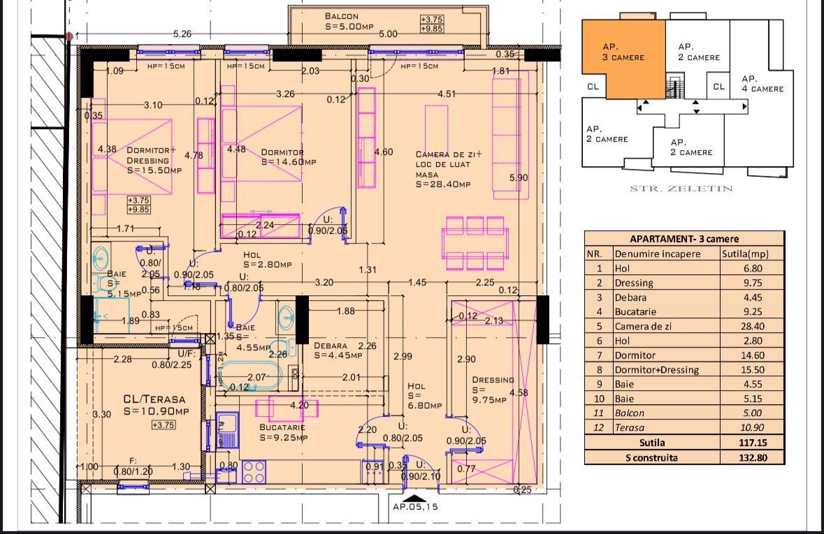 Apartament spatios 3 camere  I Aviatiei - Poză 13