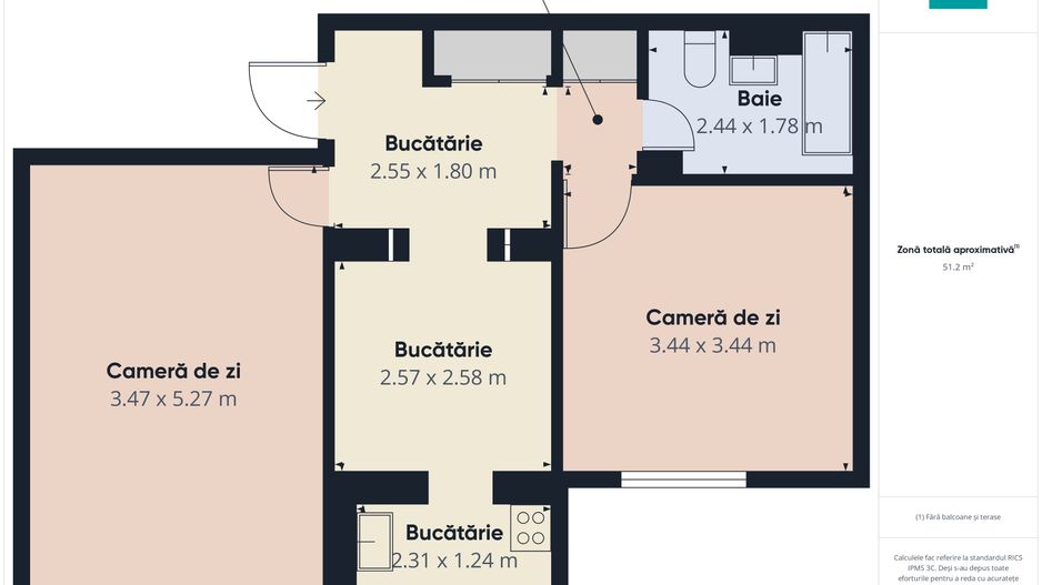 Apartament 2 camere modern Rogerius, et.3 - Poză 10