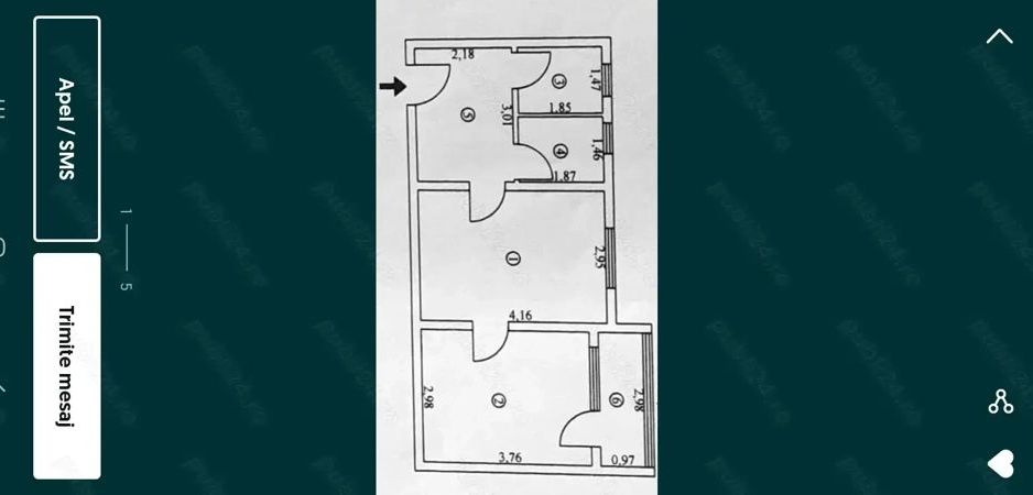 Apartament 2 camere, etaj 2/4, simplu, Micro 19 - Poză 4