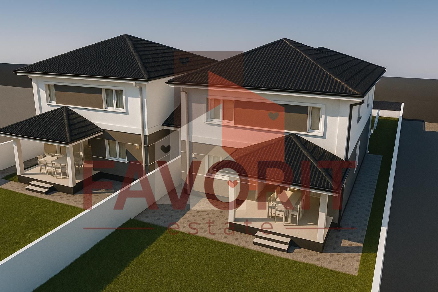 Duplex despartit prin camera tehnica. Carport. Pozitie excelenta - Poză 3