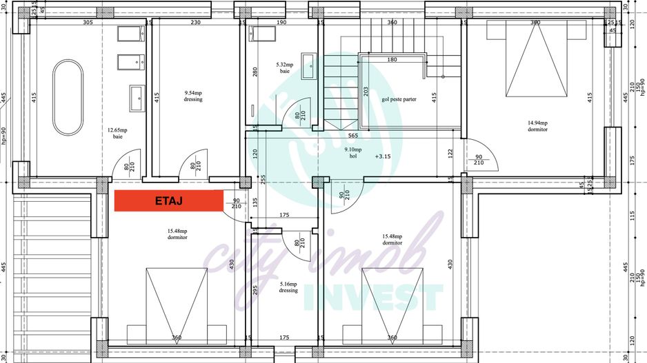 Casă la roșu P+1 | Teren 1750 mp | Dobreni-Giurgiu | Zonă liniștită - Poză 7