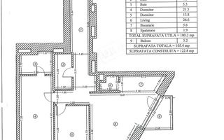 Apartament 3 camere mobilat in One Verdi Park cu loc de parcare inclus - Schiță 14