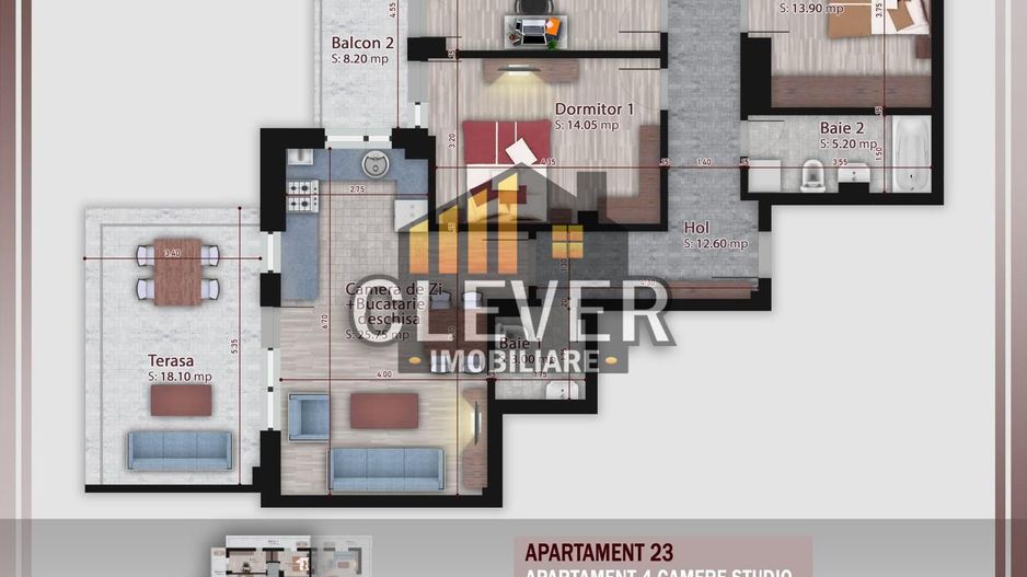 Theodor Pallady 4 Camere Metrou N. Teclu Direct Dezvoltator - Poză 1