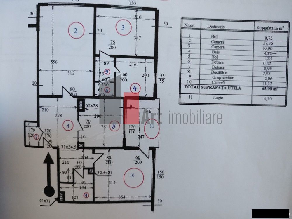 Apartament 3 camere Moinesti - Schiță 7