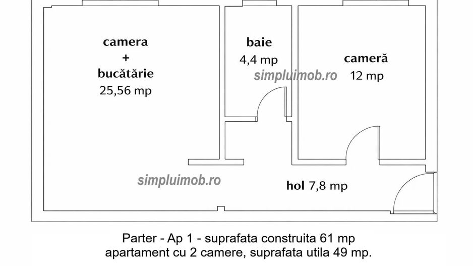 Ultracentral Mantuleasa Universiate 2 Camere - Schiță 2