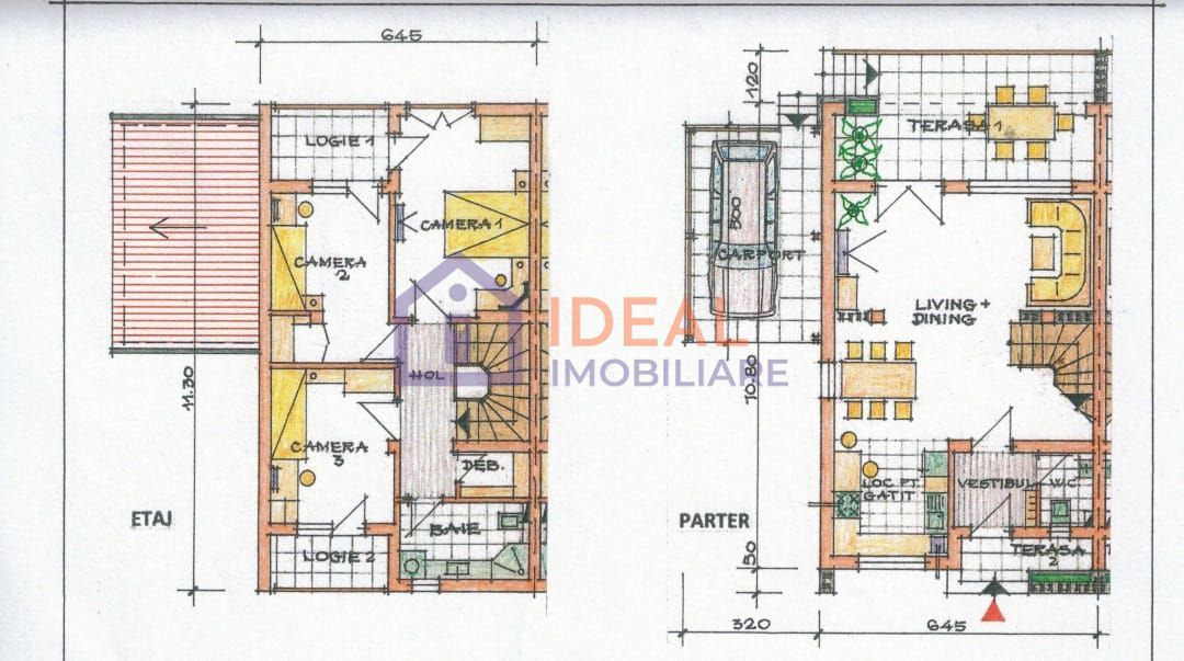 Casa Tip Duplex cu 4 camere si carport, in Cartierul Arhitectilor - Schiță 14