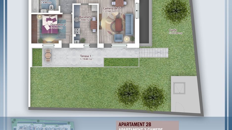 Oferta Lansare 3 camere cu gradina incalzire pardoseala - Schiță 11