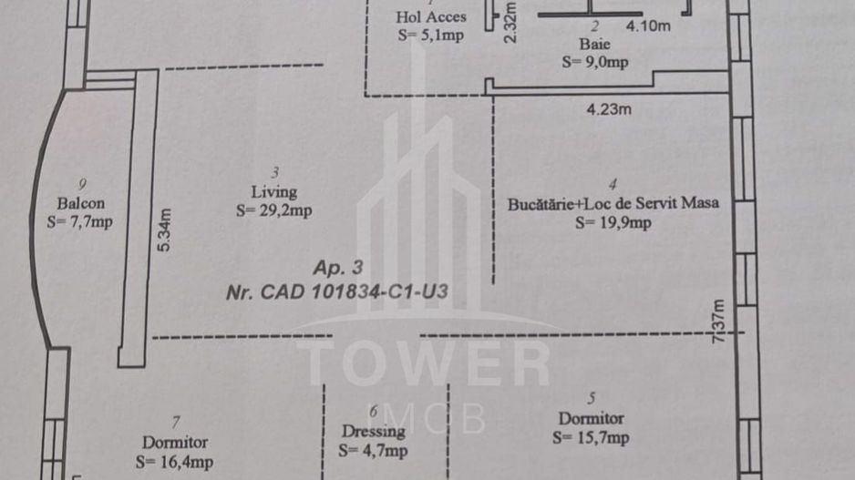 De închiriat – Clădire nouă P+2, 123 mp utili, lift, parcare, zonă centrală - Poză 8
