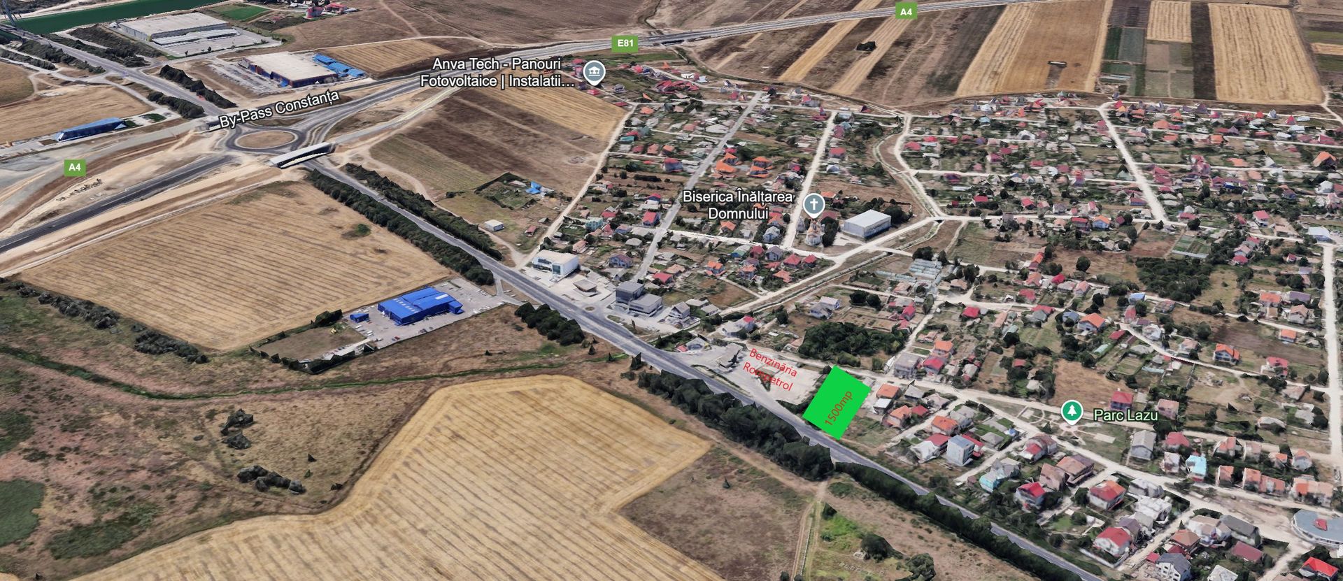 Teren intravilan 1500 mp dubla deschidere Lazu Benzinaria Rompetrol - Poză 3