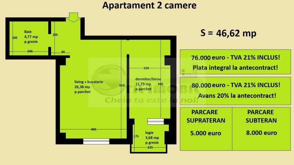 Apartament 2 camere Cug Valea Adanca, bloc nou, cartier rezidential - Poză 2