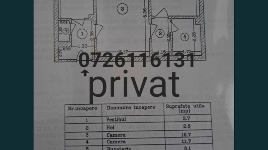 Vand apartament 2 camere - Poză 1