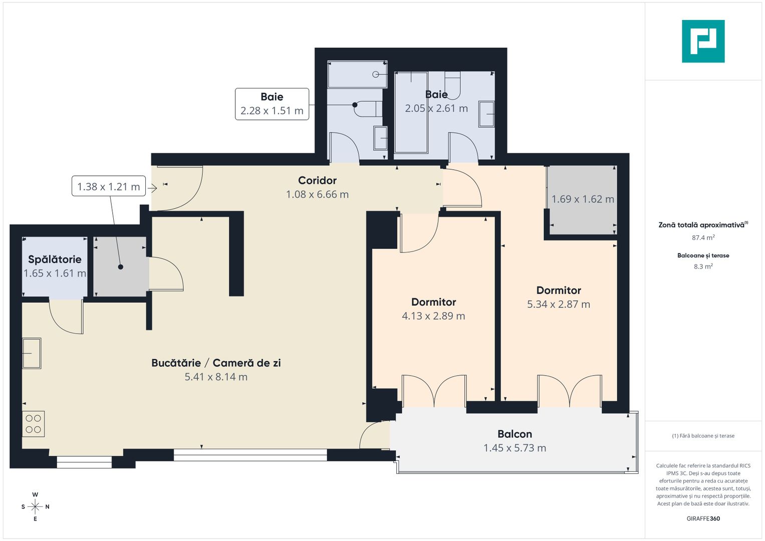 Apartament 3 cam. spatios Erou Iancu zona Baneasa - Poză 15
