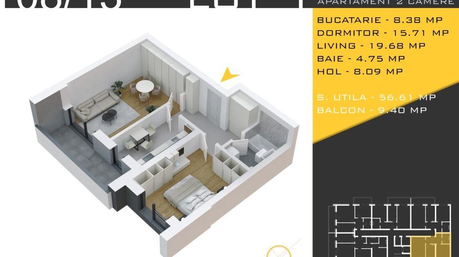 2 camere  Titan Pallady  Metrou Nicolae Teclu - Schiță 10