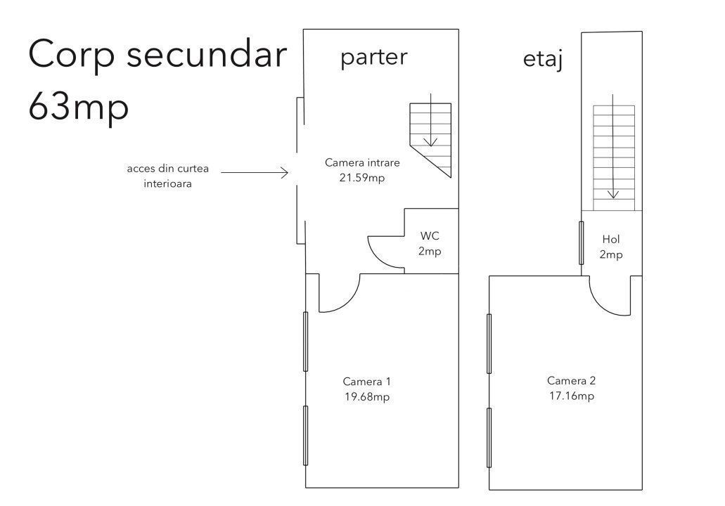 Casa D+P+1 cu curte 100mp, incadrare birouri, zona Eminescu - Poză 18