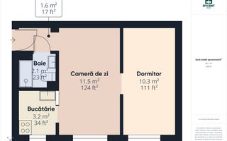 Apartament cu 2 camere etaj 3 - Zona Intim - Arad - Poză 17