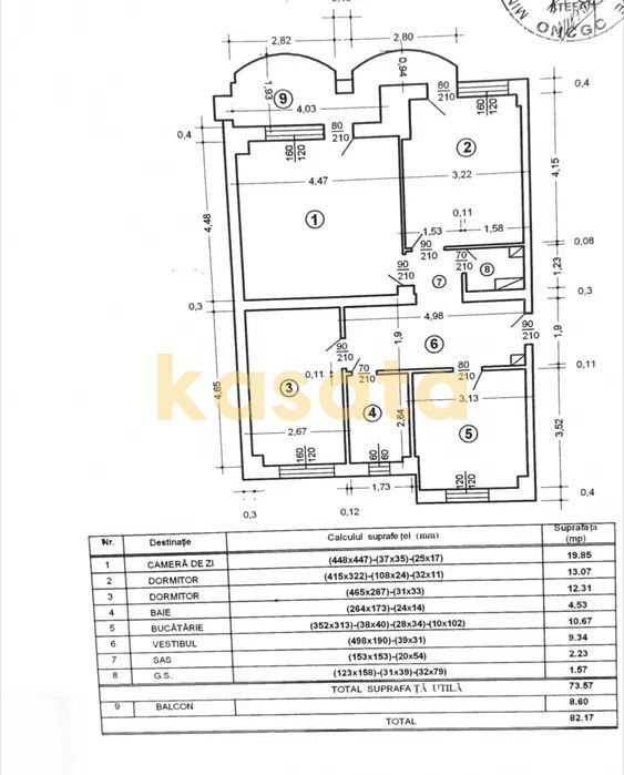 Apartament 3 Camere | 2 Băi | Metrou Păcii | Bloc Reabilitat - Schiță 20