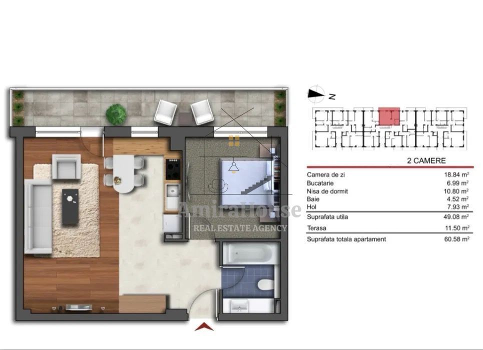Apartament 2 camere, finisat, mobilat, parcare, Iris zona Lukoil - Poză 16