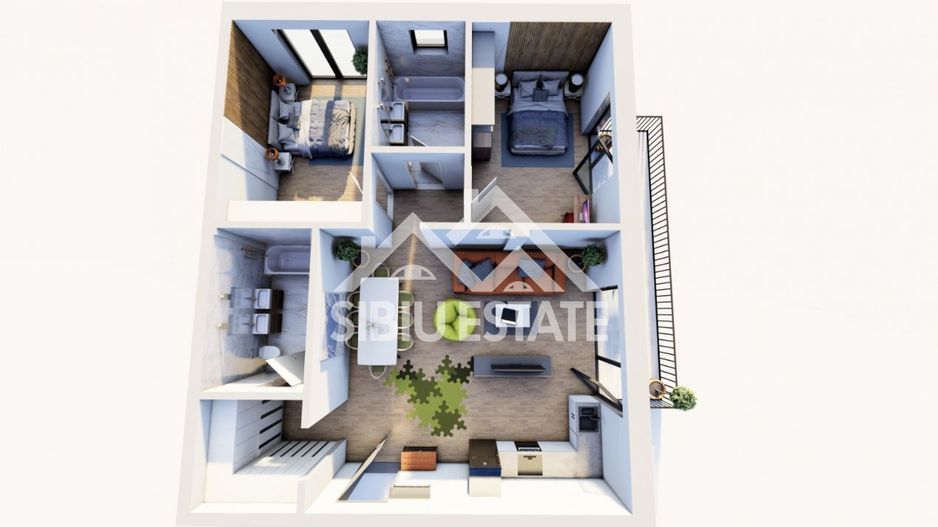 Apartament 3 camere , 87,6 mp utili , Etaj 1 , Finisaje Premium - Poză 8