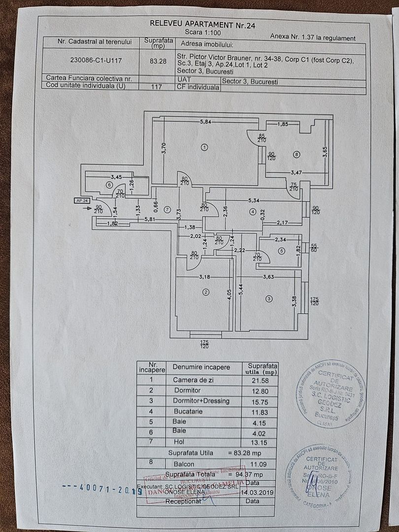 3 Camere Lux Theodor Pallady + Loc de Parcare Subteran - Schiță 29