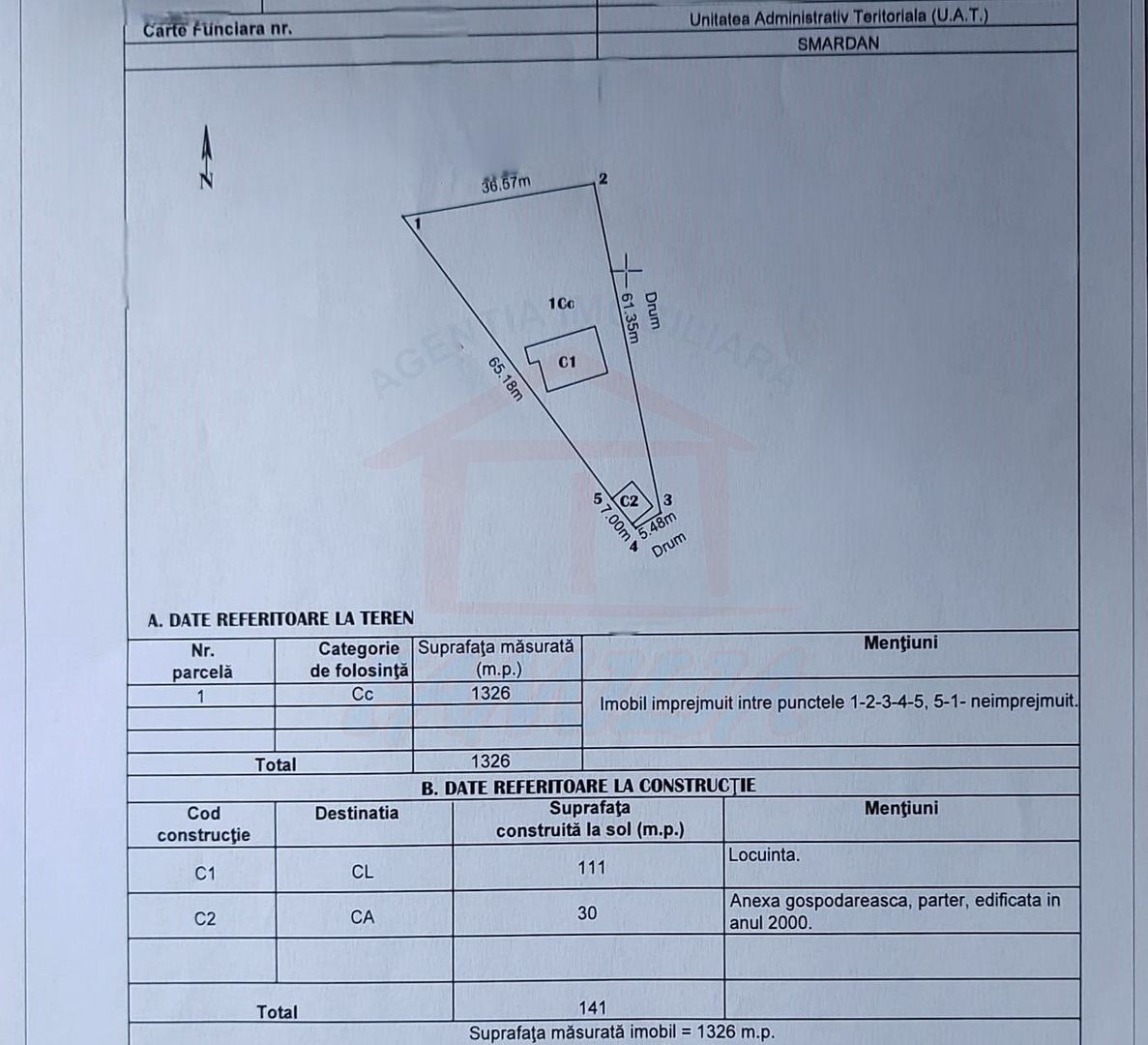 85.000 Euro- casa +magazin+garaj in com Smardan, sat Cismele, - Poză 3