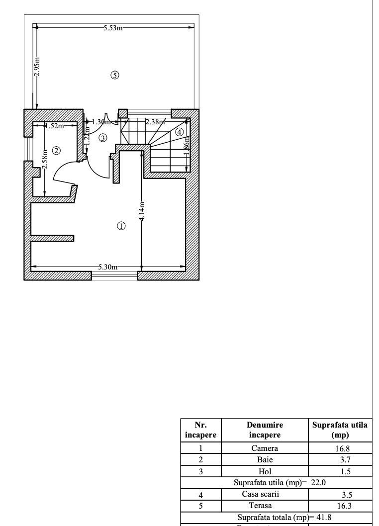 Casa duplex 4 camere P+1+M | 120 mp utili | curte 170mp - Schiță 18