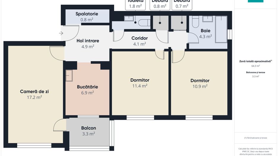 Apartament 3 camere | Decomandat | Zona Complex - Poză 7