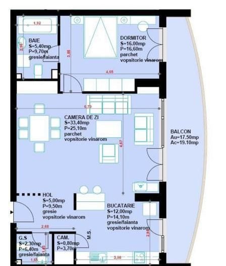 Apartament 2 camere , complet mobilat si utilat , Saphir Stein Grozavesti - Poză 6