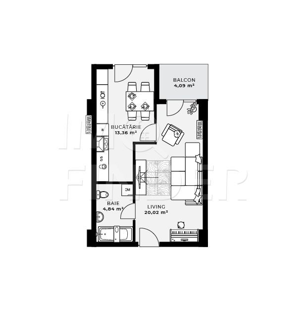 Vanzare apartament cu o camera,  zona bazei sportive Gheorgheni - Poză 2