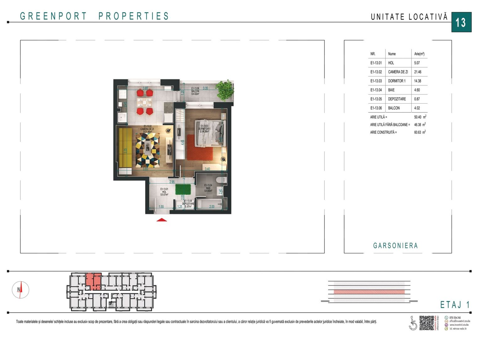 Apartament 2 camere pretabil investitie  Titan Pallady - Schiță 5