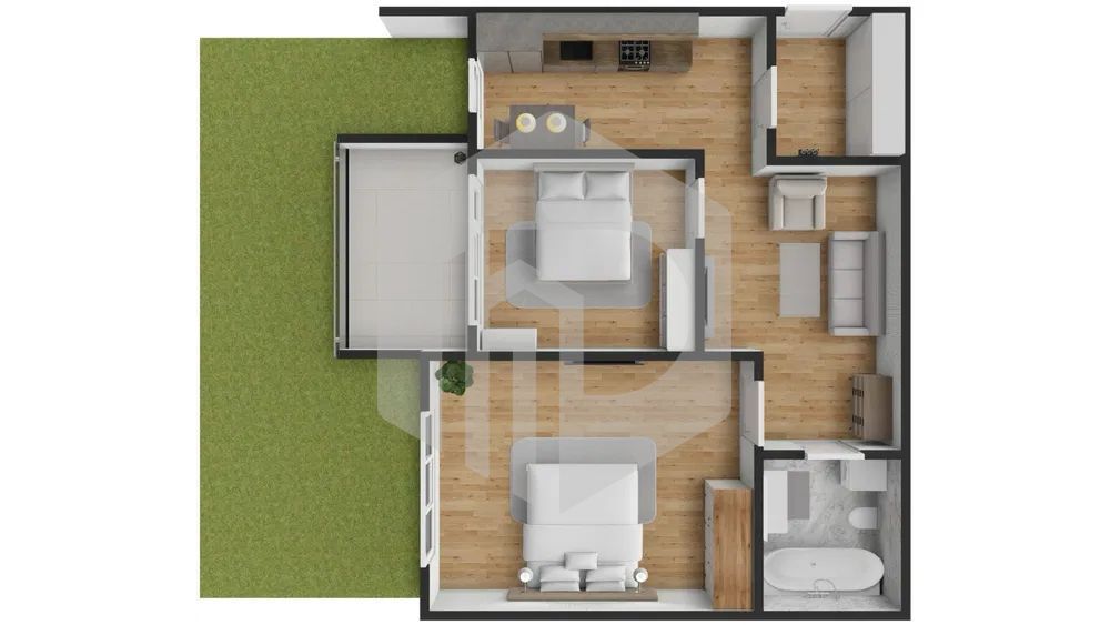 Apartament-3 Camere | 63mpu | La cheie | Intabulat | Gradina | Parter - Poză 2