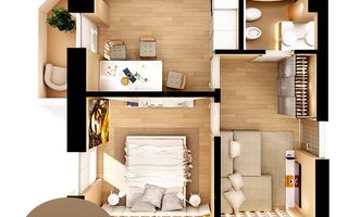 Vanzare apartament 1 cameră, str. Nicolae Dimo, Durlești - Poză 1