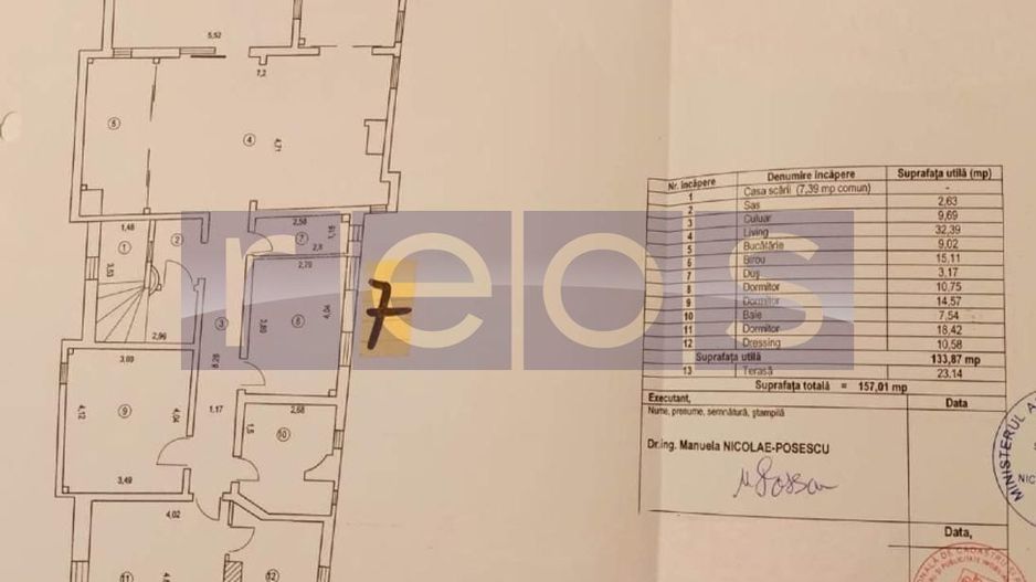 VANZARE APARTAMENT IN VILA | PARC KISELEFF | 134MP | NOU RENOVAT | - Schiță 22