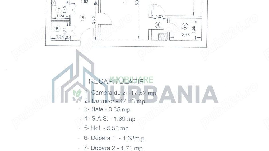 Apartament 2 camere, 51 mp, semidecomandat, Copou - Universitatea A. I. Cuza, Iași - Poză 8