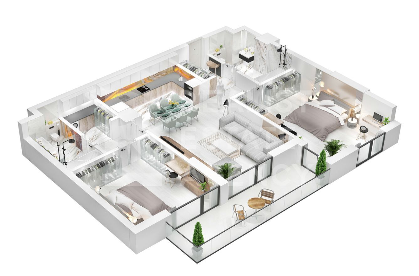Apartament cu 3 camere de vânzare, Carpathia - Schiță 12