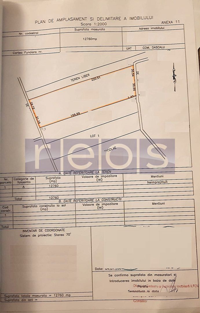 TEREN DE VANZARE 12760MP COMUNA DASCALU - Poză 6