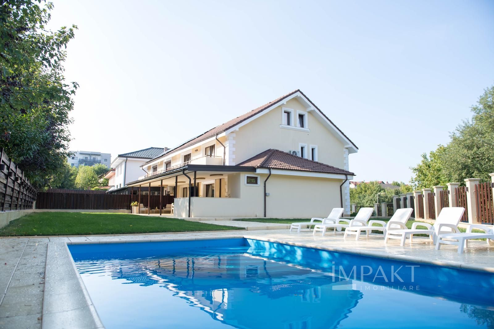 Casa de lux cu piscina, 5 camere, Borhanci – inchiriere - Poză 1