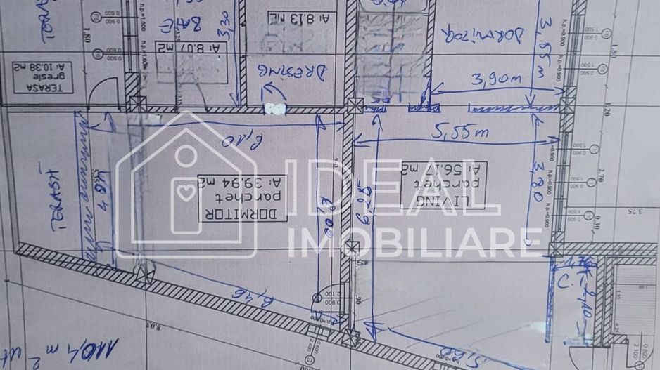 Apartament cu 3 camere si terasa, LA CHEIE 112 mp utili, zona Turnisor - Schiță 18
