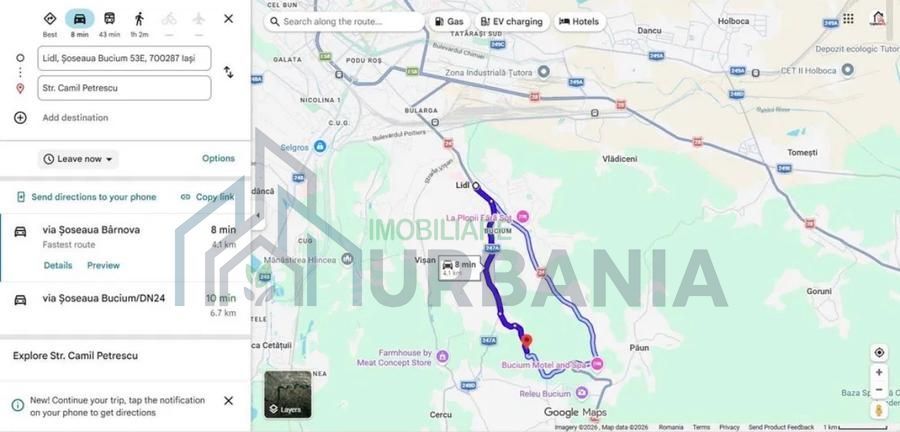 Teren intravilan 876mp, asfalt, utilitati, view, padure, la 8min Lidl - Poză 1