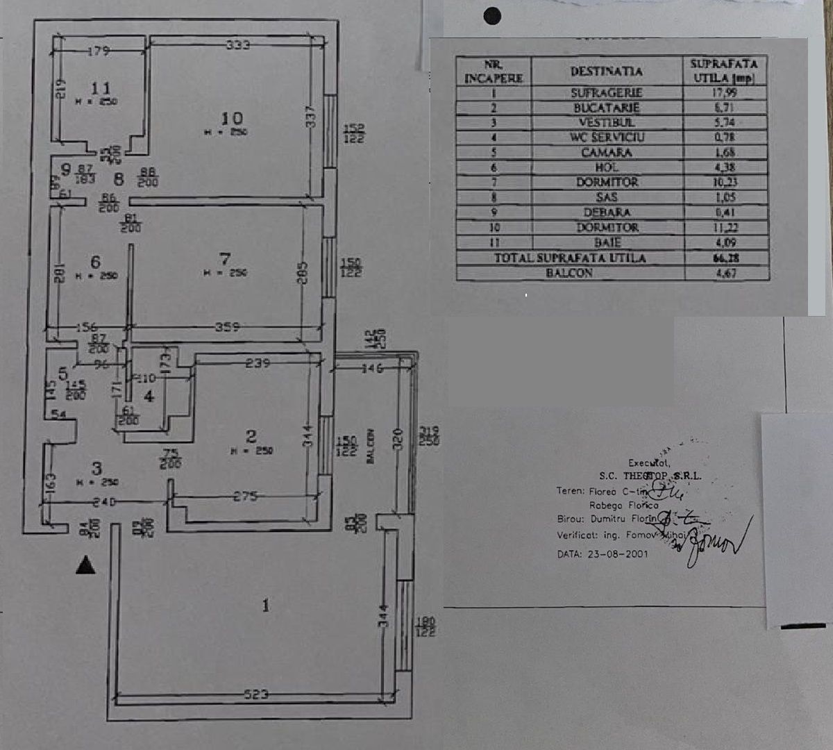 Vanzare apartament 3 camere - Salaj - Schiță 26