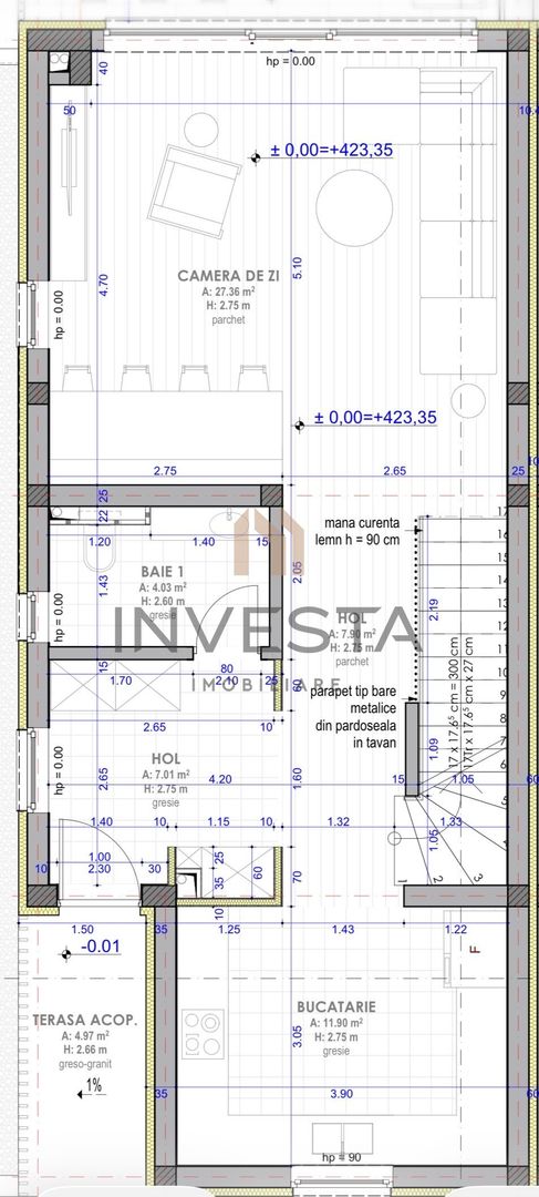 Duplex premium cu terasa panoramica de 75 mp, zona Vivo - Schiță 13