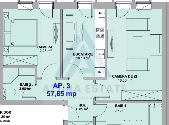 Apartament modern 2 camere etajul 2 si acces privat pe Doamna Stanca - Poză 6