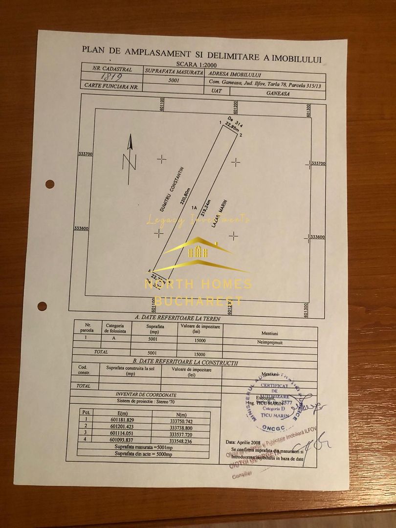 Teren de Vânzare – 5.000 mp la drumul principal în Comuna Găneasa - Poză 2